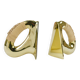 Pair of Carl Auböck Flat Iron bookends in brass and rattan #3530, Vienna, Austria