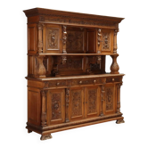 Buffet néo-baroque ancien en noyer sculpté, Italie, XIXe siècle