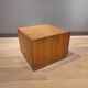 Set of two modernist cubes / side tables or stools in walnut.