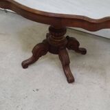 Violin pedestal table with marble top