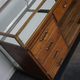 Counter or shop window in oak glass and brass France around 1920
