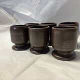 Ensemble de 6 tasses ou verres en grès