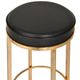Large bar in black lacquer and gilded brass by Jean-Claude Mahey