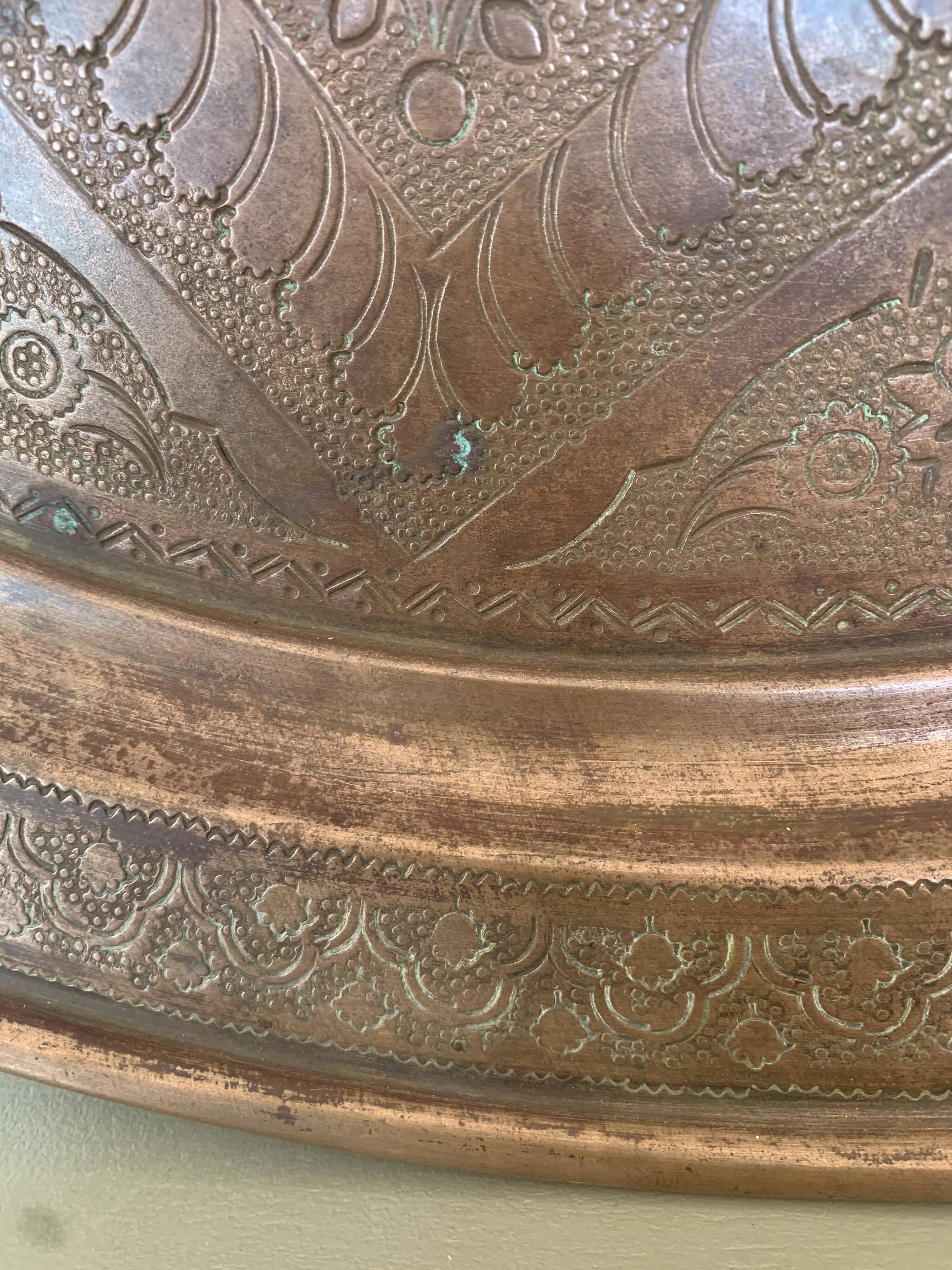Moroccan copper tray