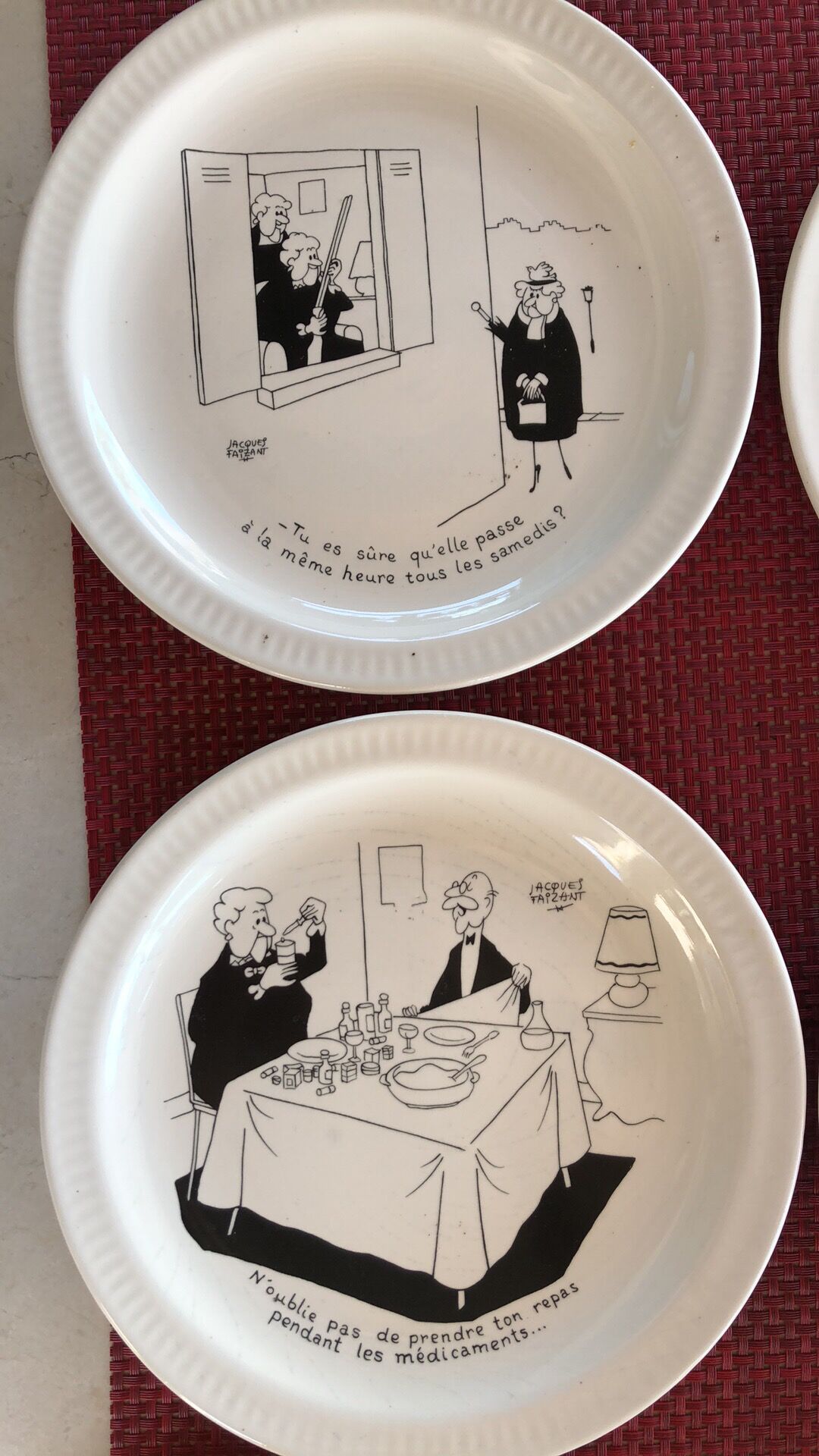 St Amand "Faizant" Faïencerie plates