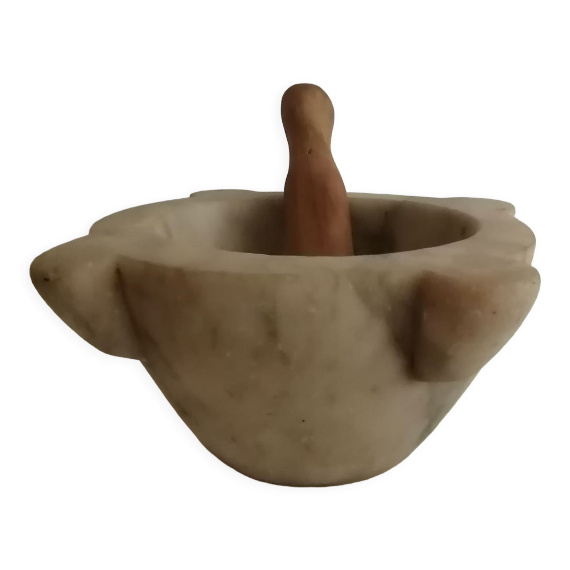 Marble mortar and olive pestle