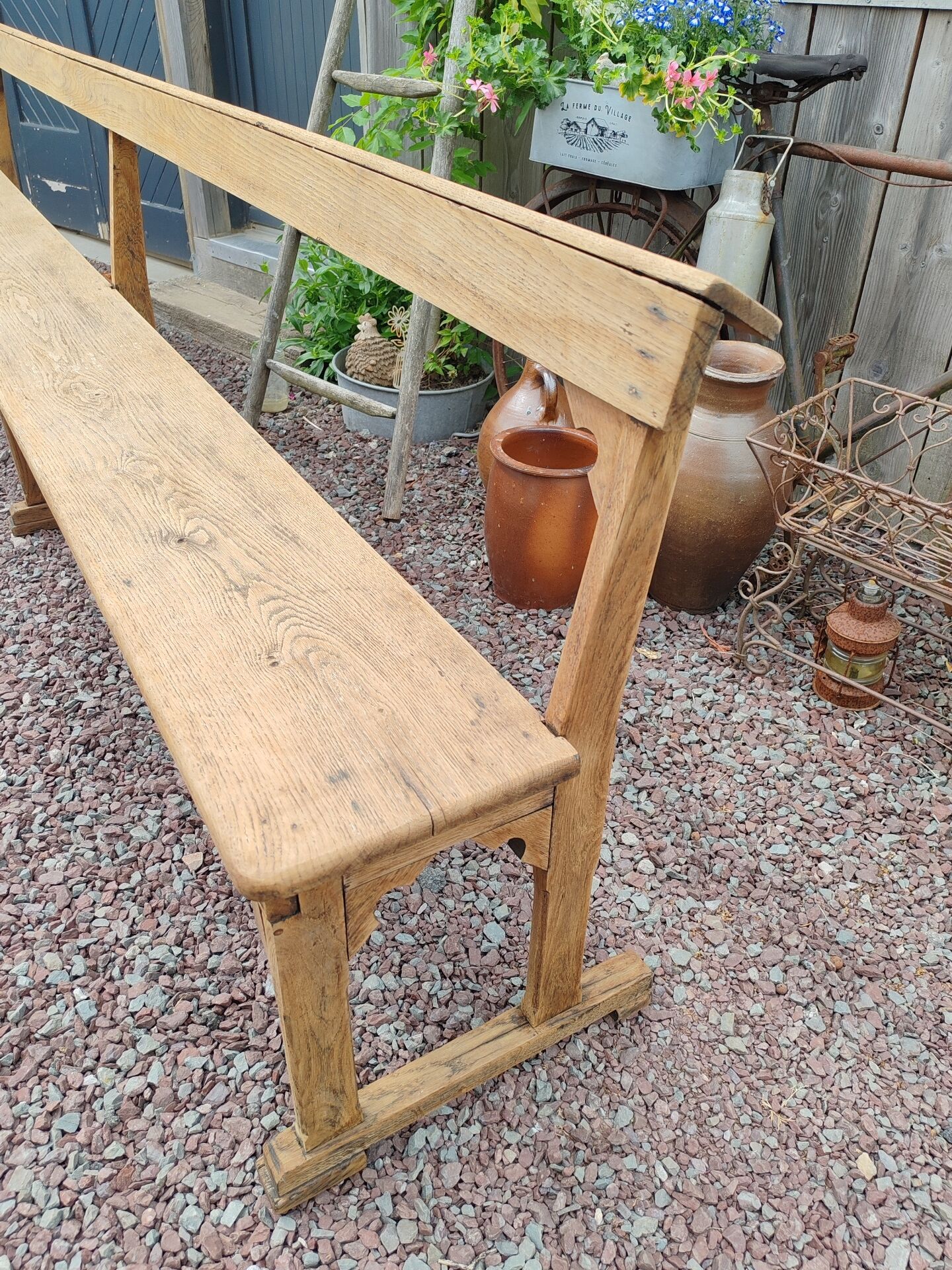Oak church bench
