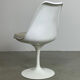 4x Eero Saarinen Tulip Chairs white leather