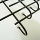 Black metal floor key wall patère with 6 hooks. Year 80-90