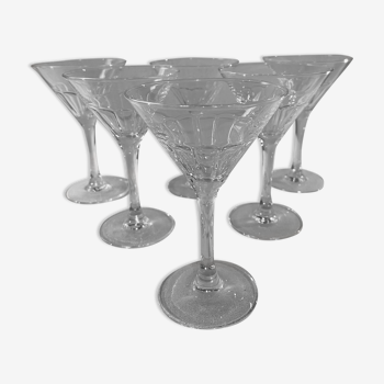 6 cocktail glasses