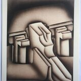 Set of 4 original lithographs by Jacques Poli, 1978. The Fire x 4.