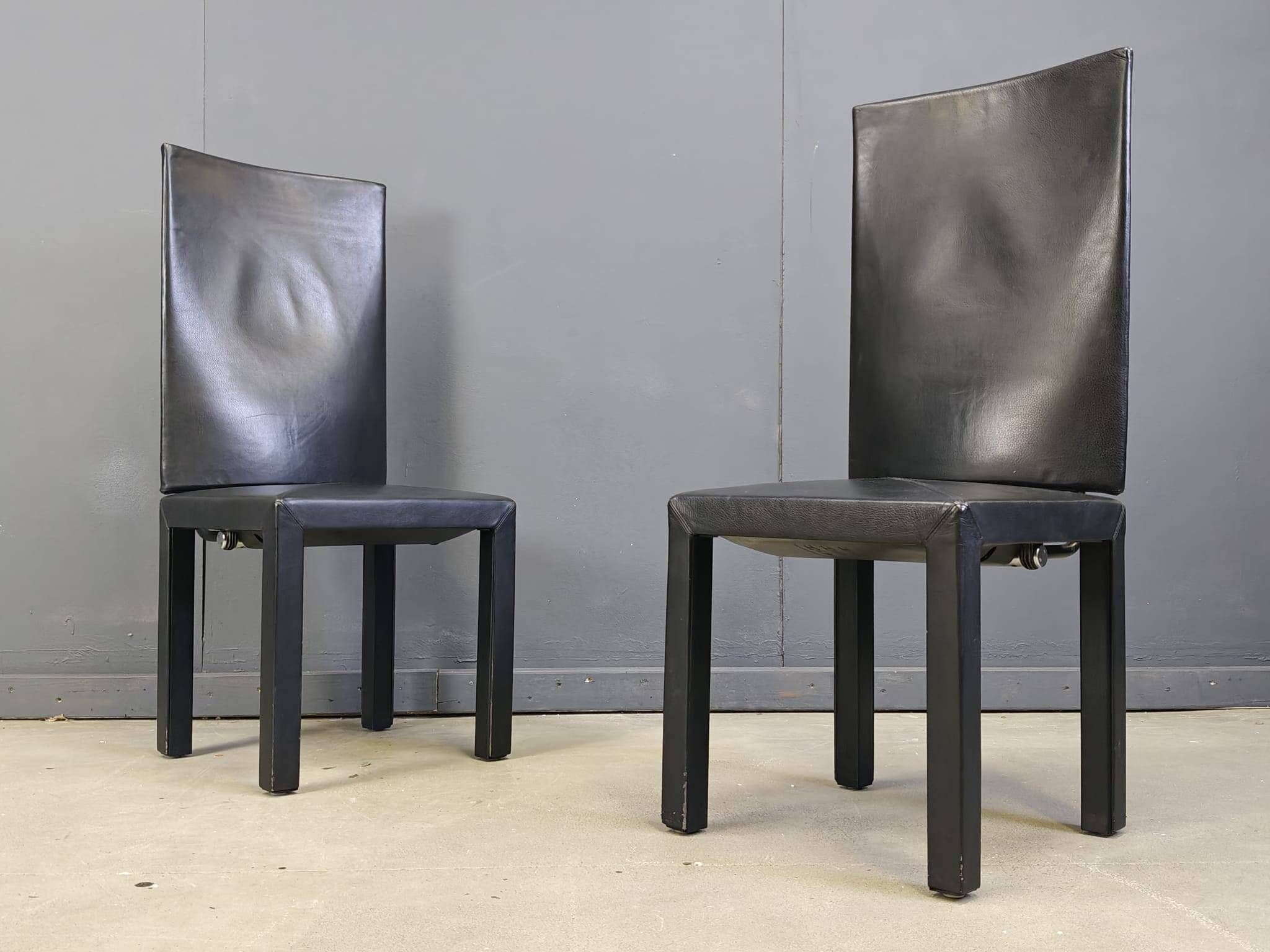 Arcalla high back dining chairs by Paolo Piva for B& B Italia set of 6