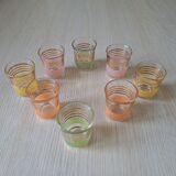 Suite of 8 granite glasses