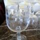 Lot of 7 engraved old glasses