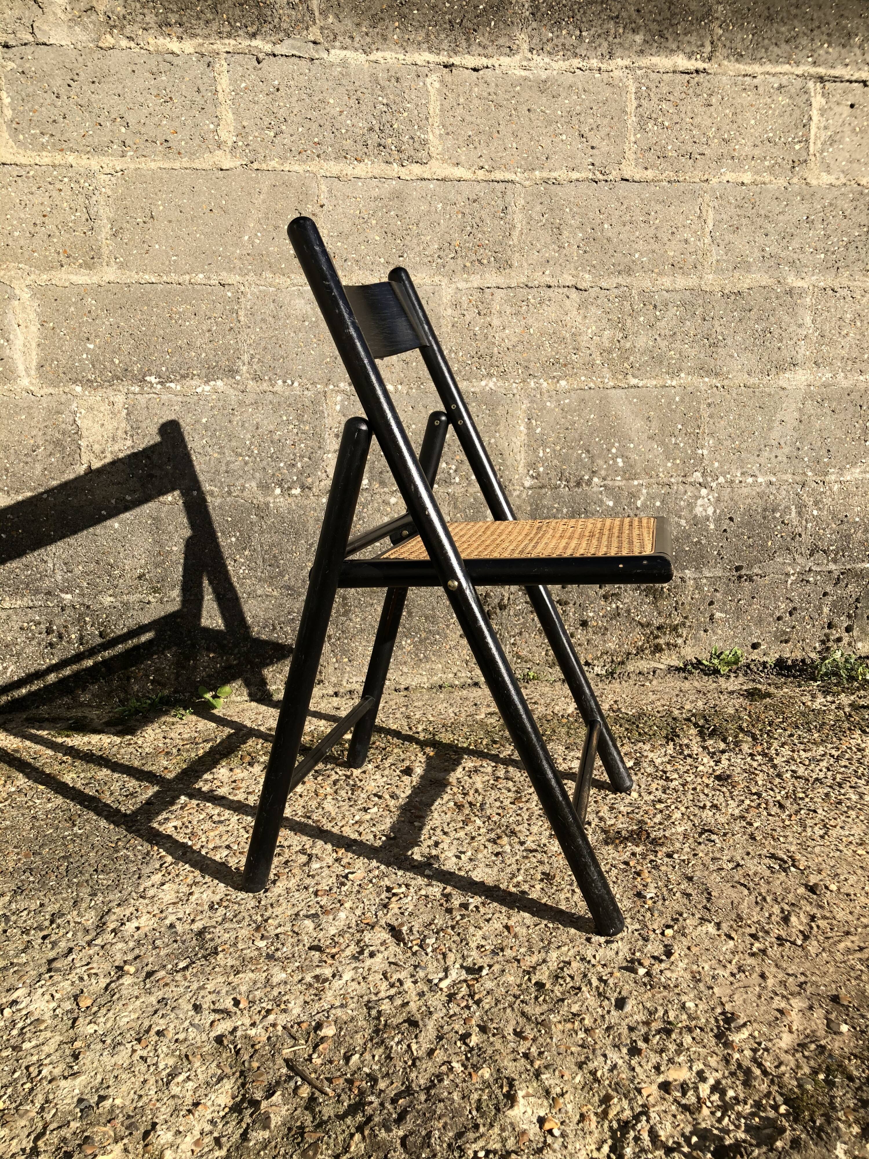 Canné chair Italian design 1980