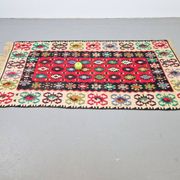Tapis mural boho vintage Kelim, années 1950
