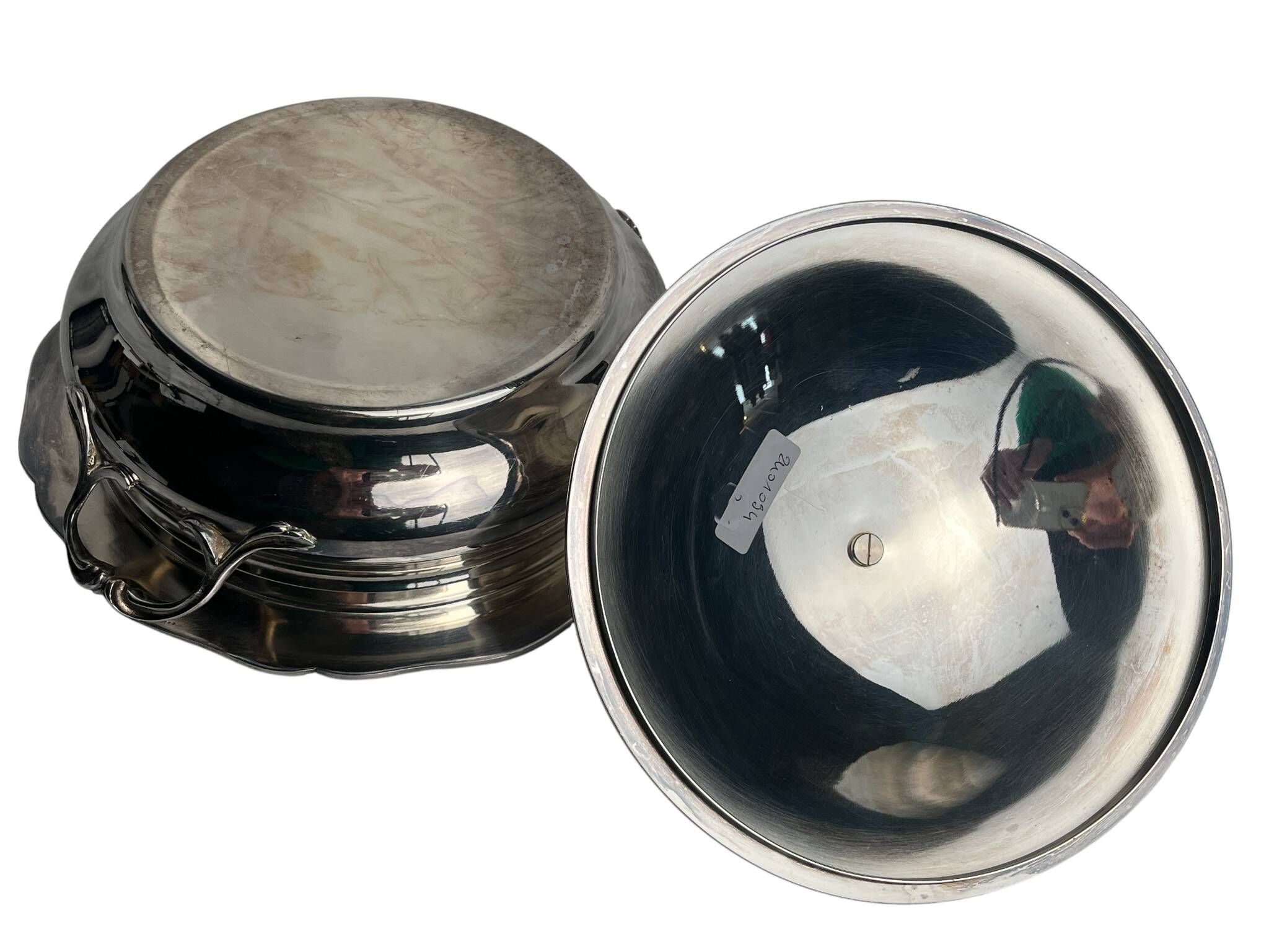 Tableware, silver-plated metal vegetable dish by Guildart, 20th century