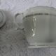 Service à café porcelaine Limoges ulim 12 pieces decor argente fond blanc