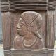 Pair of carved African wall panels in wood – vintage tribal art