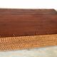 Vintage wood and rattan platter