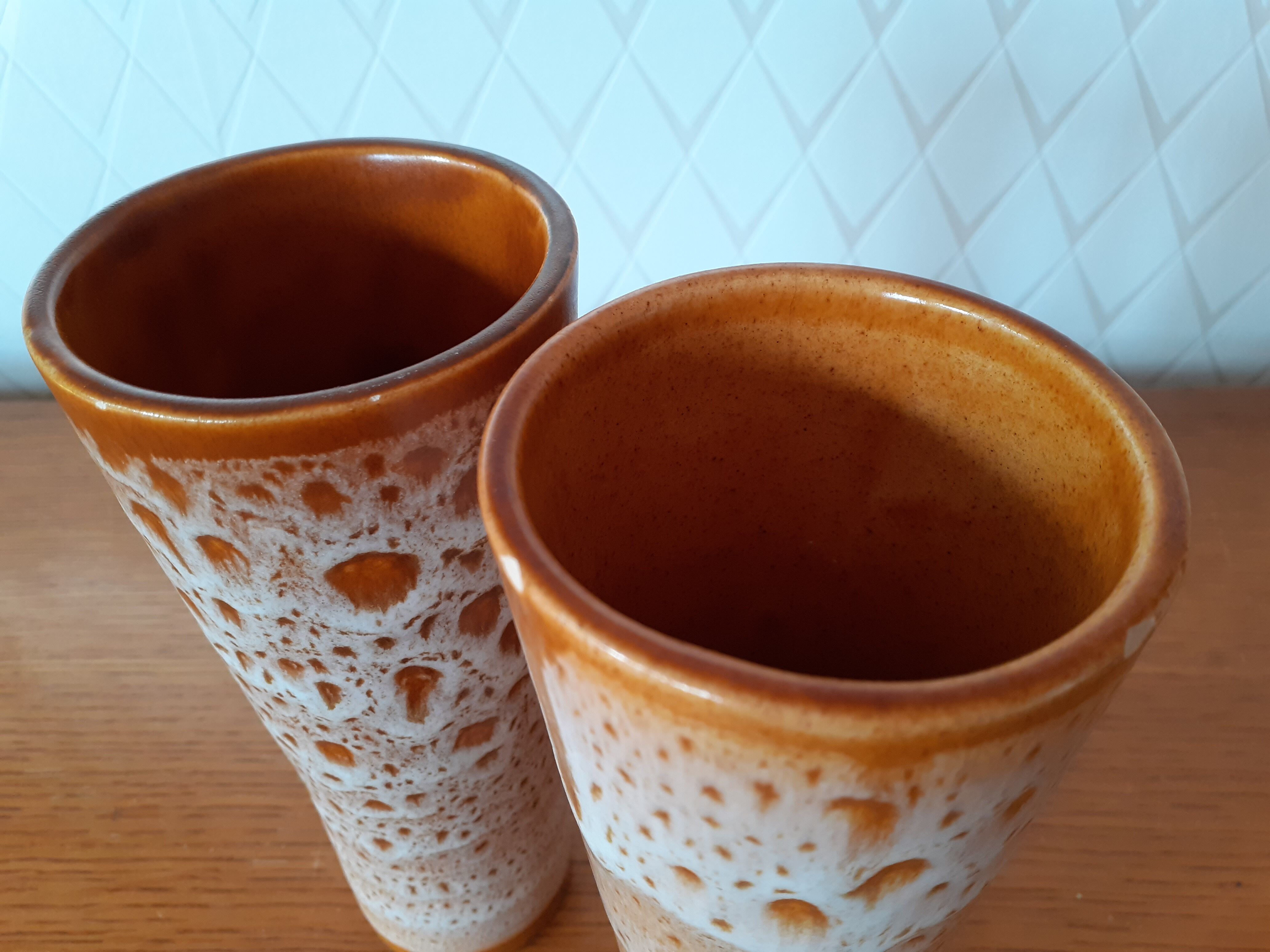 Lot de 4 vases en grès vintage