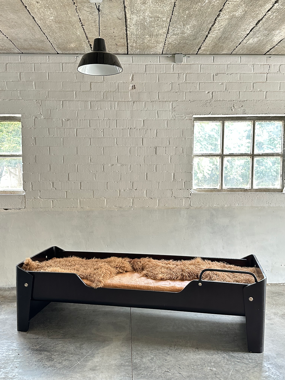 Bed/daybed by Jules Wabbes with Carine Boxy upholstery
