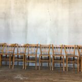 Series of 8 wooden chairs bistro brasserie Lutherma