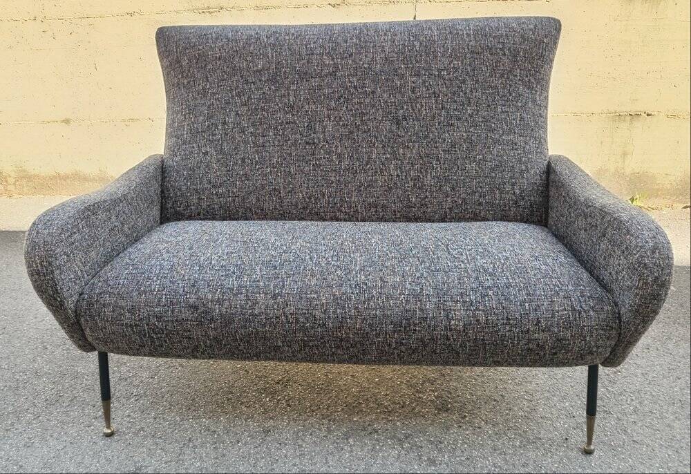 Vintage bouclé sofa, 1950s
