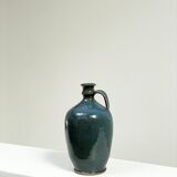 Vase en grès pyrité bleu
