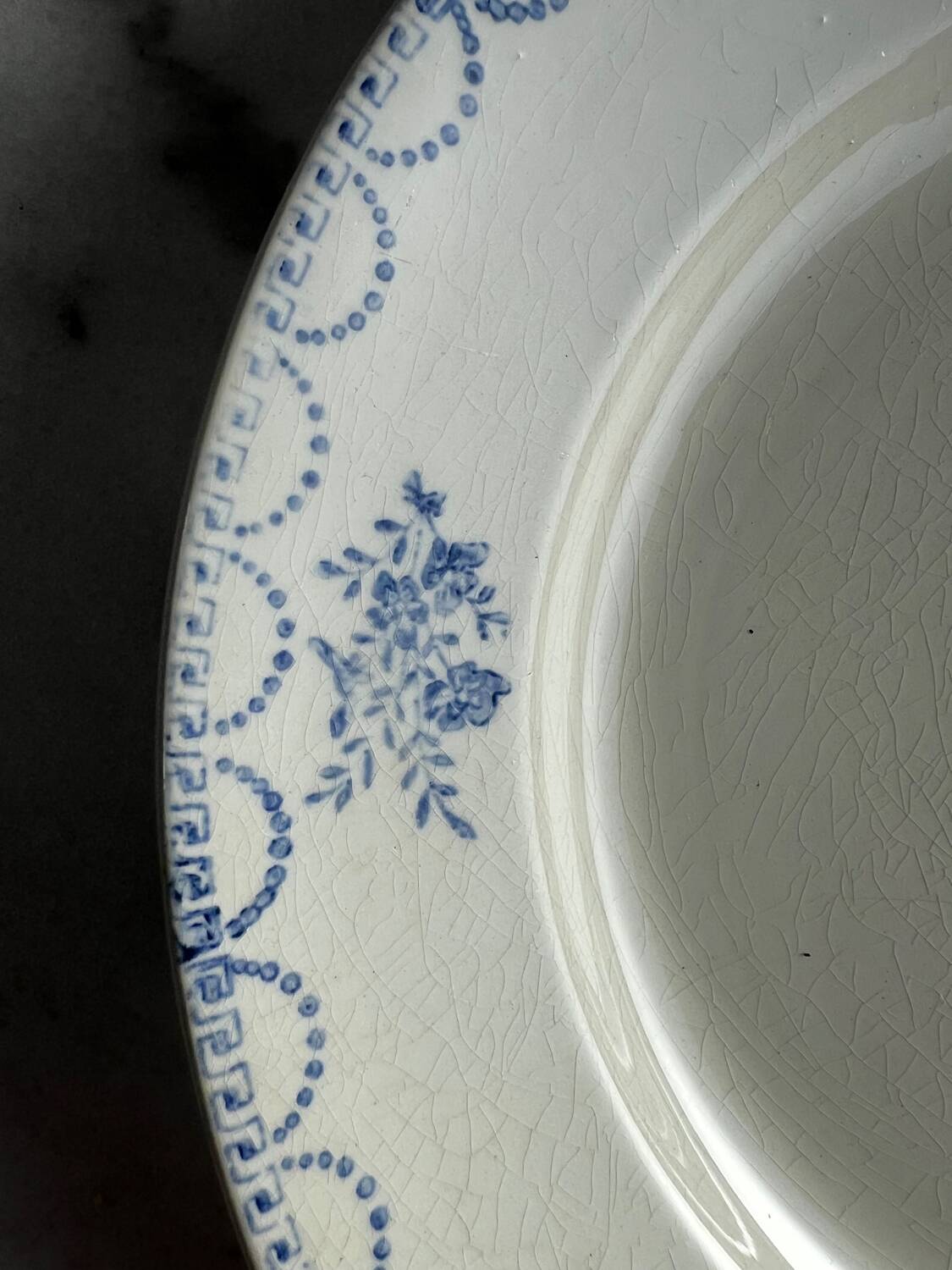 Saint-Amand plate with floral decoration