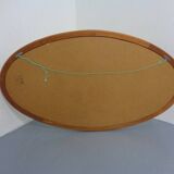 Large Danish Oval 501 Mirror in Teak by Aksel Kjersgaard, 1960s