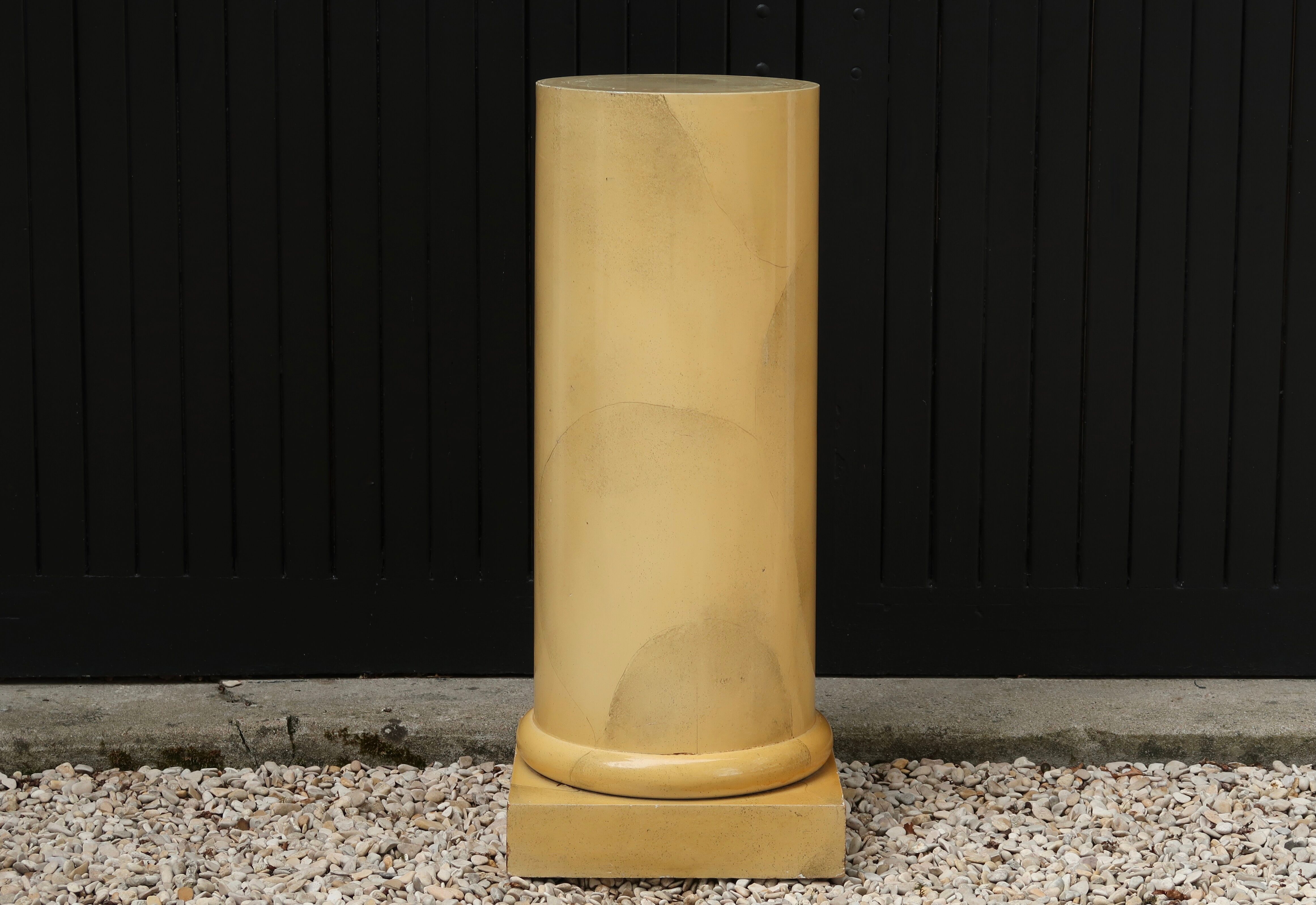 Wooden column imitation marble, display, 80s