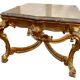 Table de milieu en bois doré table basse Louis XVI