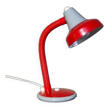 Lampe de bureau Aluminor rouge et grise