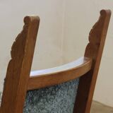 Vintage 1950s signature, solid oak dining throne chairs, Danish craftsmanship