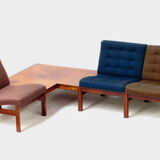 France and Son rosewood lounge chair element sofa set by Ole Gjerløv Knudsen & Torben Lind, 1960s