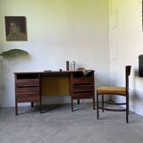 Bureau et sa chaise scandinave palissandre