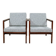 Paire de fauteuils des années 1970 moderniste design