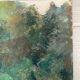 Oil painting on vintage cardboard