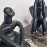 Pair of Hamangia sculptures, the Thinkers of Cernavoda, 12 cm