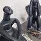Paire de sculptures Hamangia, les Penseurs de Cernavoda, 12 cm