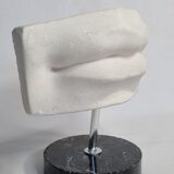 Lips of Michelangelo's "David", after Brucciani, on base, 17 cm