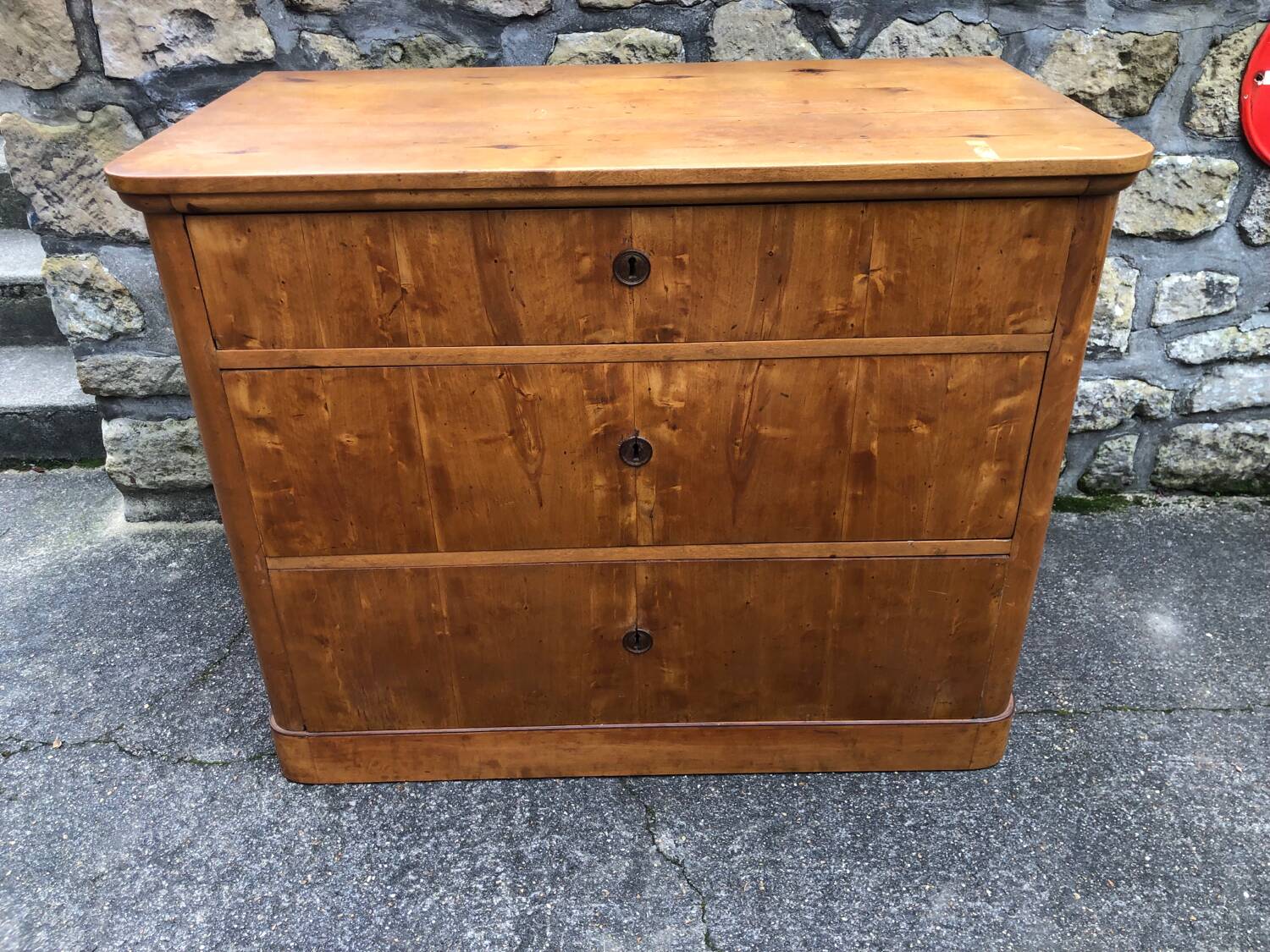 Vintage solid wood chest of drawers