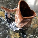 Ceramic jug pitcher in the shape of a fish dimension: height -21cm- width -17cm-