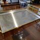 Rectangular brass and metal tray, 70s