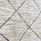 Moroccan Berber carpet Beni Ouarain with majorelle blue diamonds 1.89x1.38m