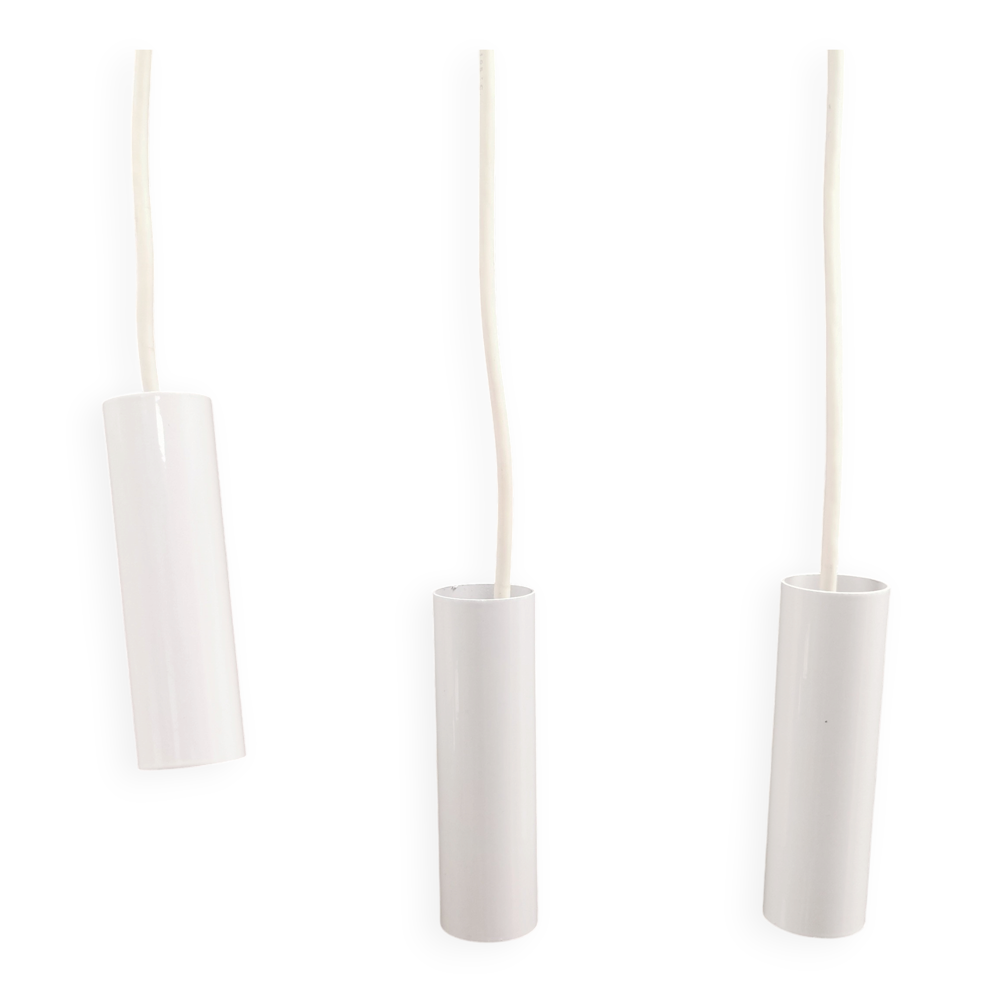 Trois petites lampes cylindriques de J. Rasmussen Lighting, années 1980, Danemark.