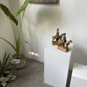 Tuile faitière équestre terre cuite époque Ming