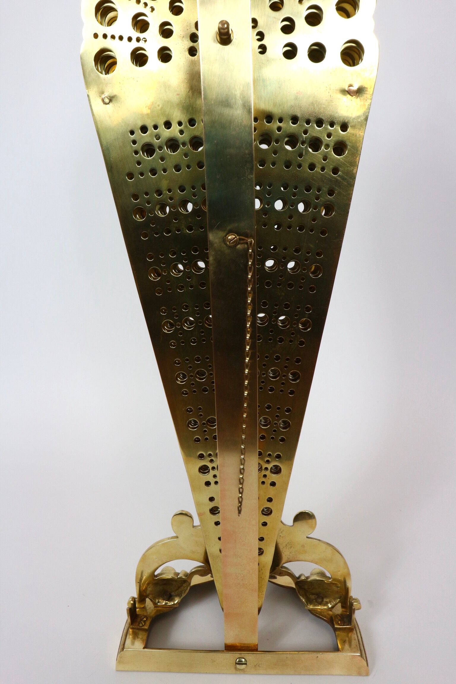 Fireplace peacock tail effect vintage, brass