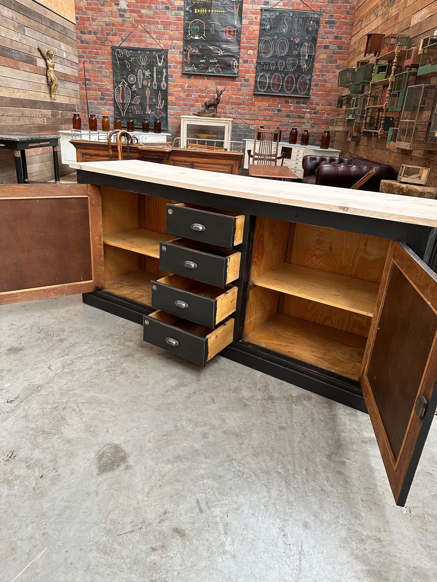 Old patinated craft furniture